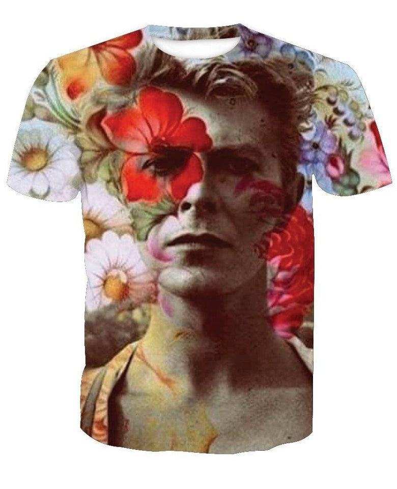 David Bowie Flower 3D full over print Hoodie, Sweater, TShirt TS-040