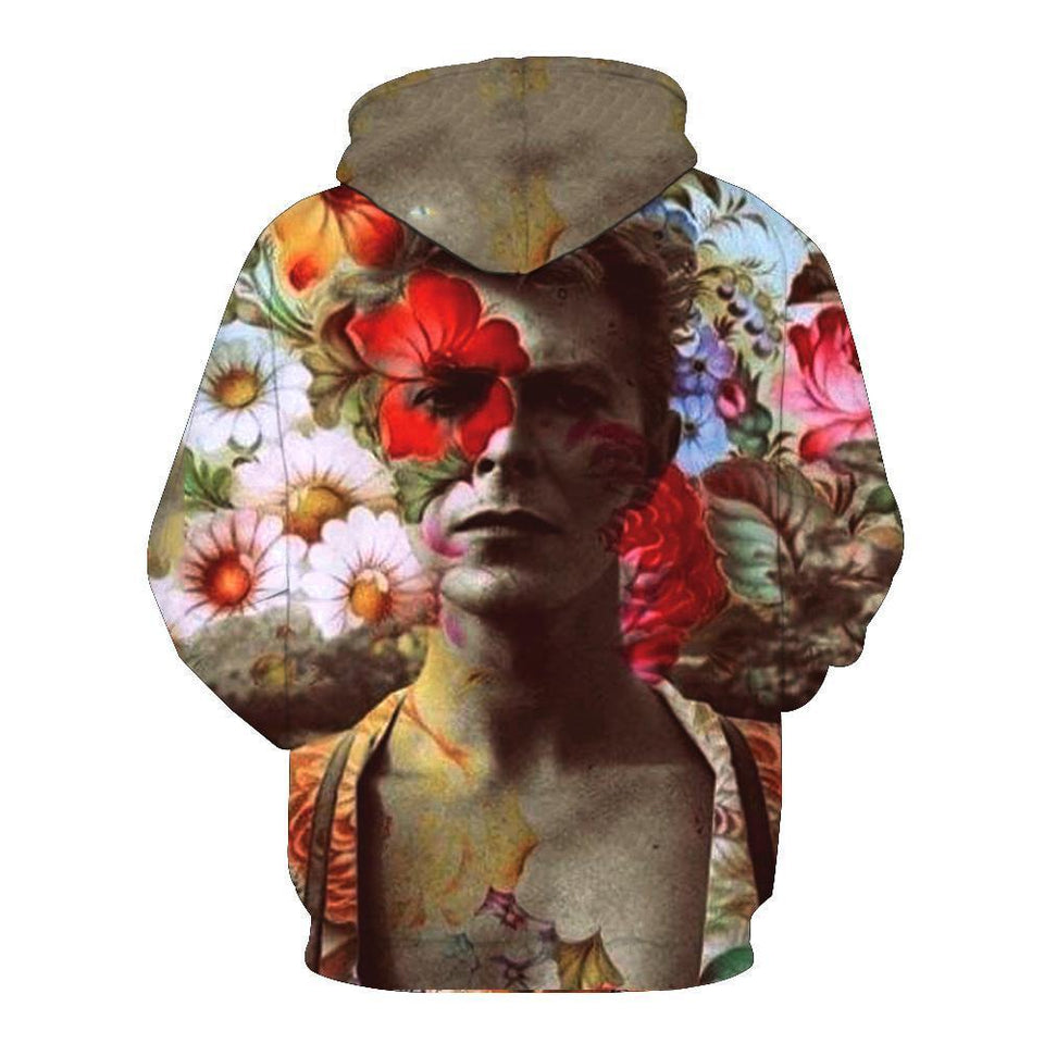 David Bowie Flower 3D full over print Hoodie, Sweater, TShirt TS-040