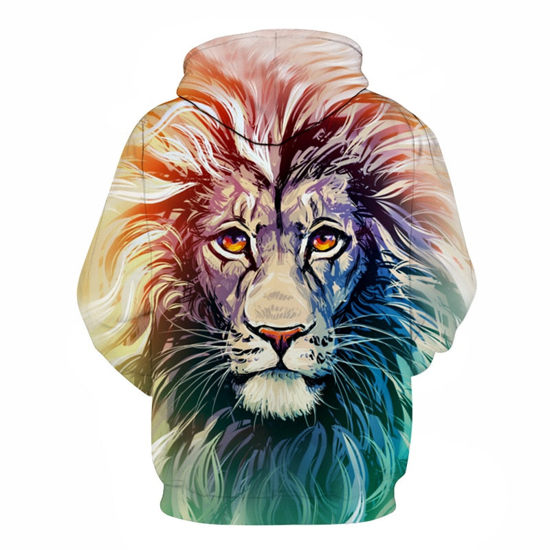 Ancient Lion 3D full over print hoodie L1