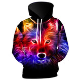 Wolf animal 3D full over print Hoodie W1