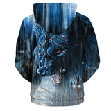 Wolf Tiger 3D full over print Hoodie WT1