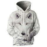 Snow Wolf  3D full over print Hoodie SW1