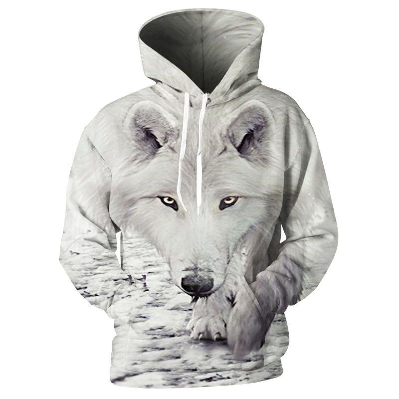 Snow Wolf  3D full over print Hoodie SW1
