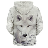 Snow Wolf  3D full over print Hoodie SW1