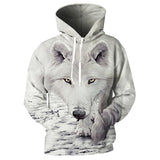 Snow Wolf  3D full over print Hoodie SW1