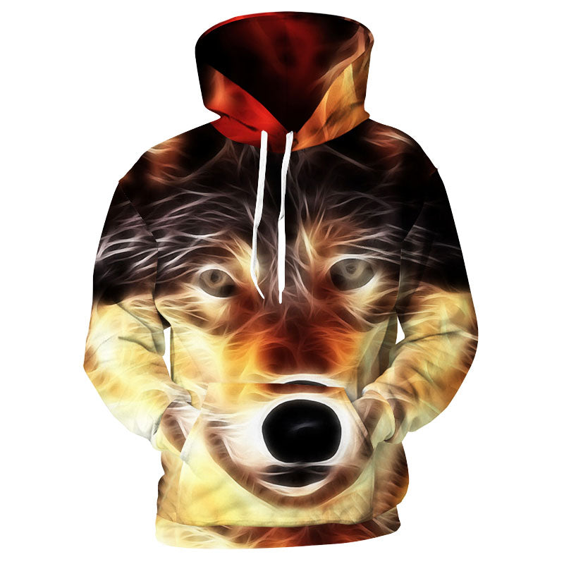 Wolf 3D full over print Hoodie W5