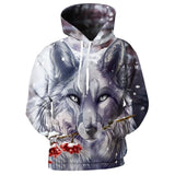 Snow Wolf 3D full over print Hoodie SW2