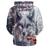 Snow Wolf 3D full over print Hoodie SW2