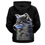 Wolf 3D full over print Hoodie W7