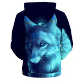Wolf 3D full over print Hoodie W9