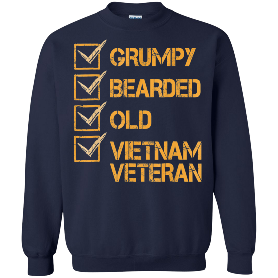Men's Funny Veteran Shirt Grumpy Old Vietnam Veteran T-shirt Gift