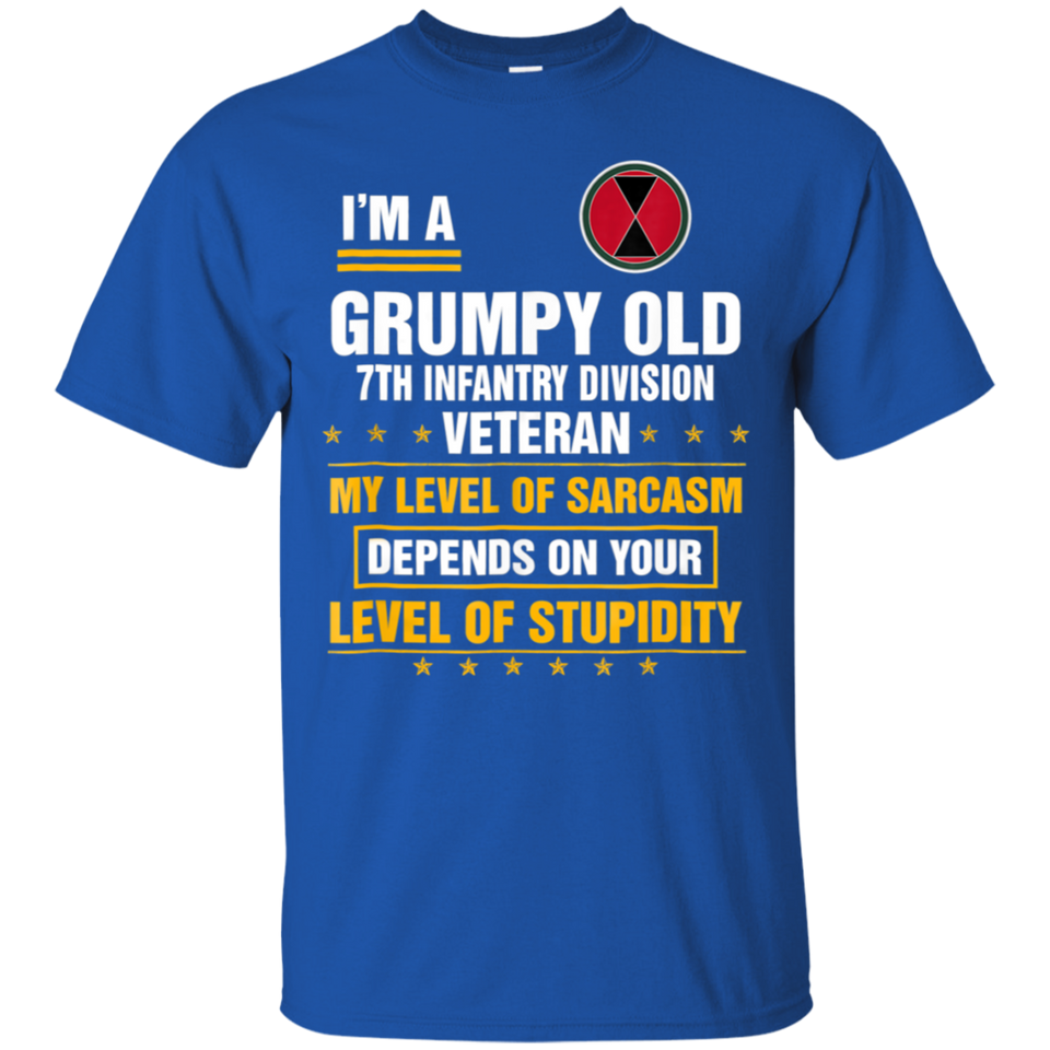 I'm a Grumpy Old 7th Infantry Division Veteran T-Shirt