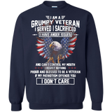 I Am a Grumpy Veteran T-Shirt I Served I Sacrificed