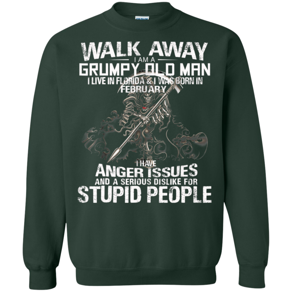 Walk away grumpy old man live Florida & Born February