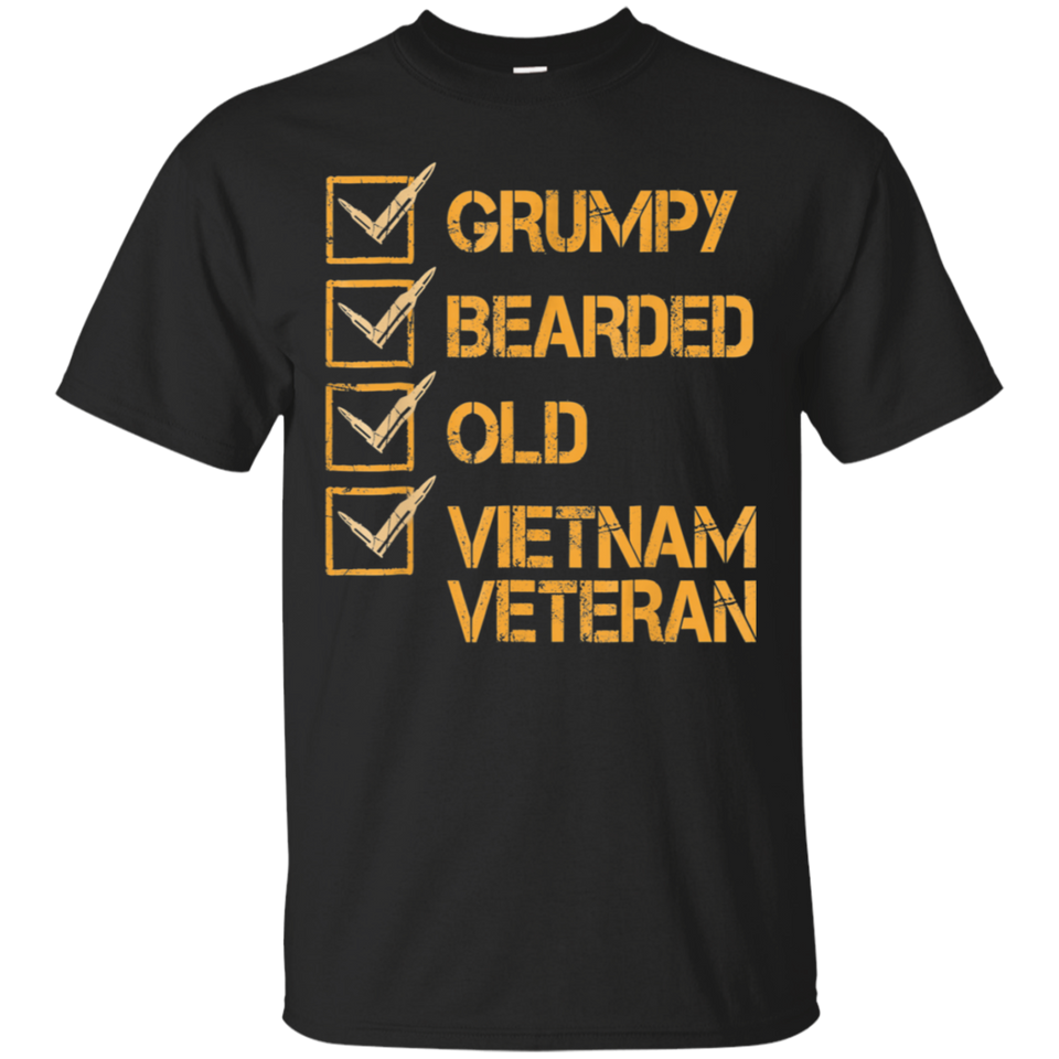 Men's Funny Veteran Shirt Grumpy Old Vietnam Veteran T-shirt Gift