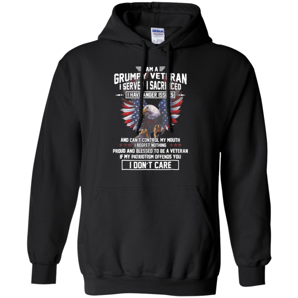 I Am a Grumpy Veteran T-Shirt I Served I Sacrificed