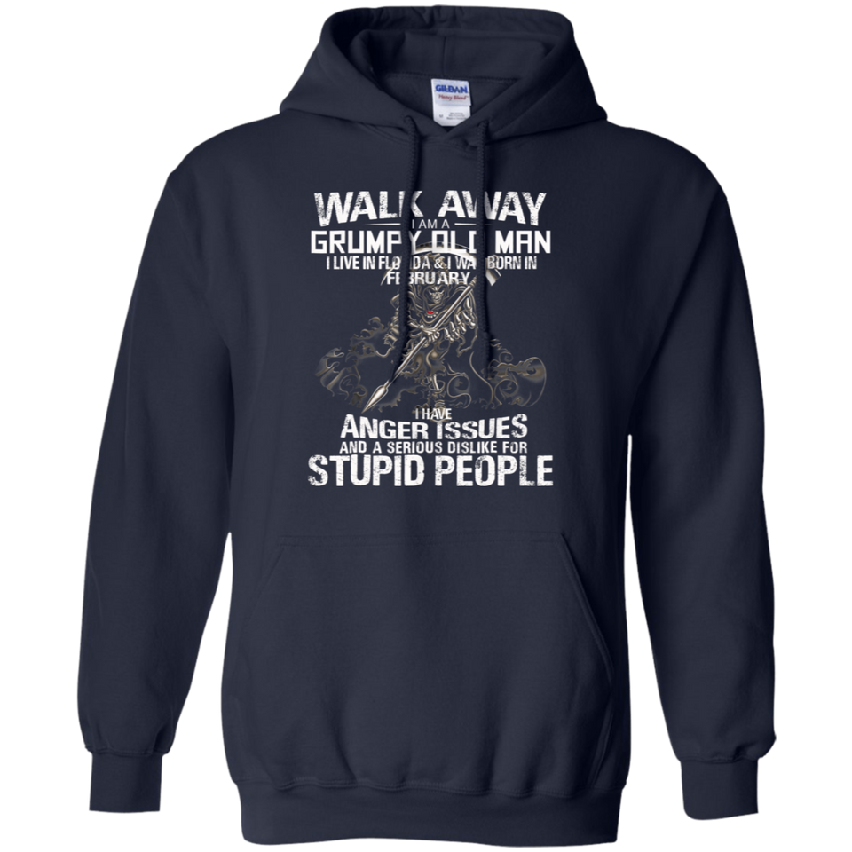 Walk away grumpy old man live Florida & Born February