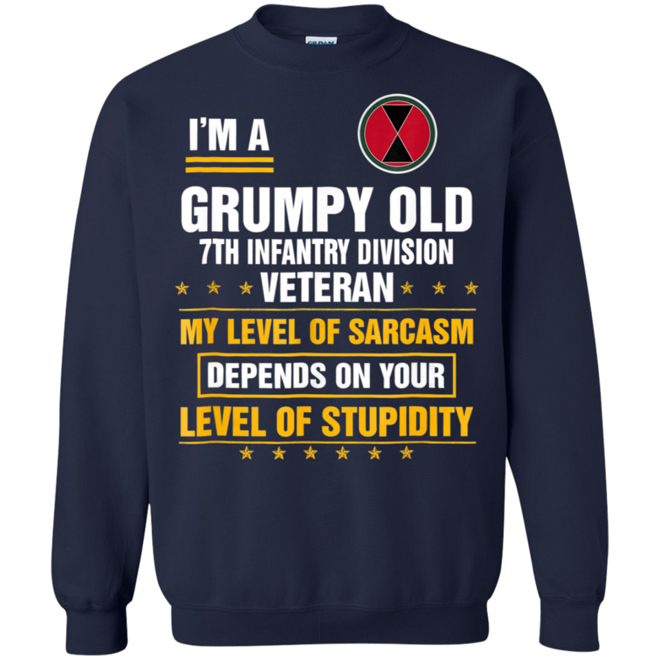 I'm a Grumpy Old 7th Infantry Division Veteran T-Shirt