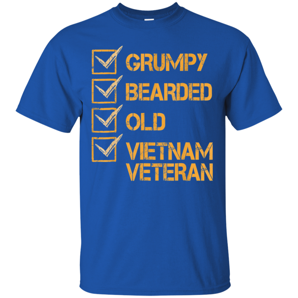 Men's Funny Veteran Shirt Grumpy Old Vietnam Veteran T-shirt Gift