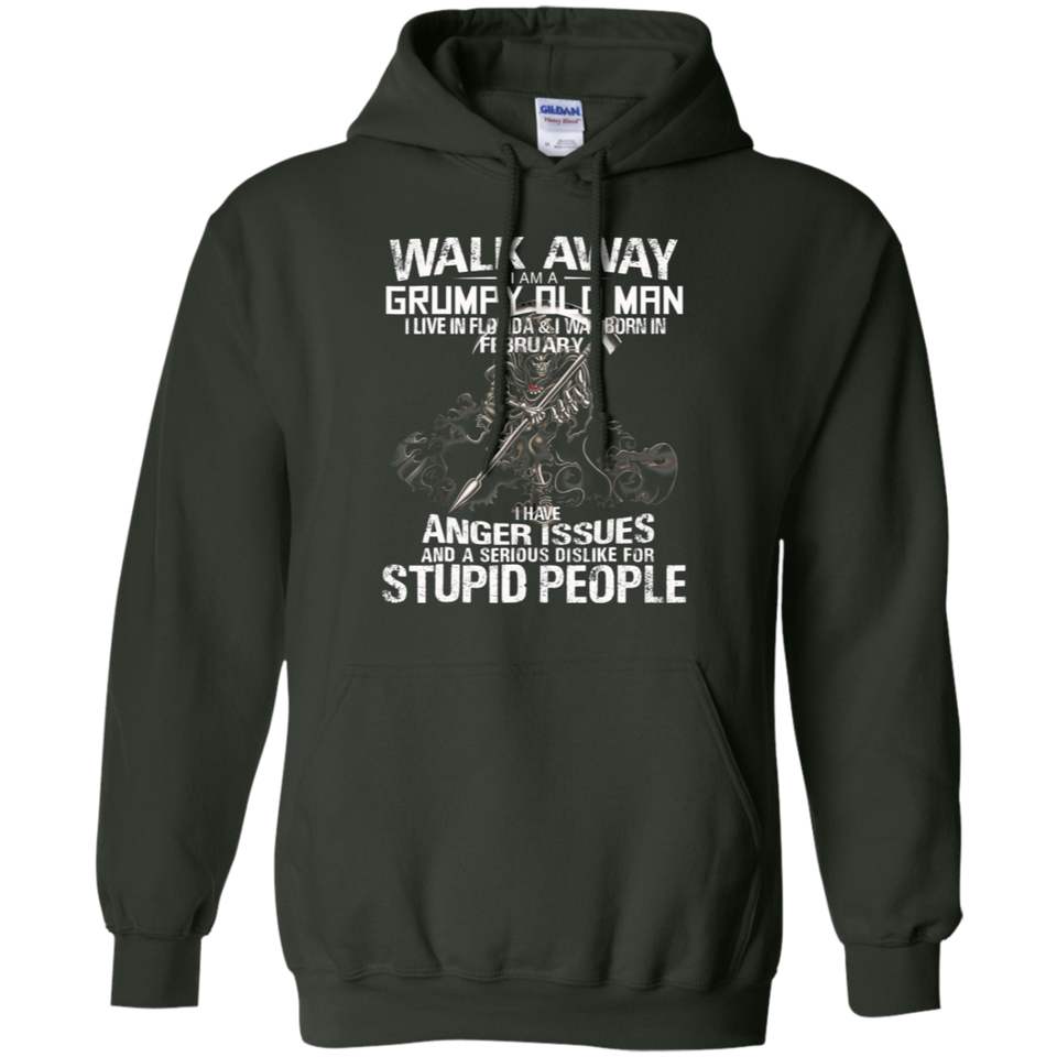 Walk away grumpy old man live Florida & Born February