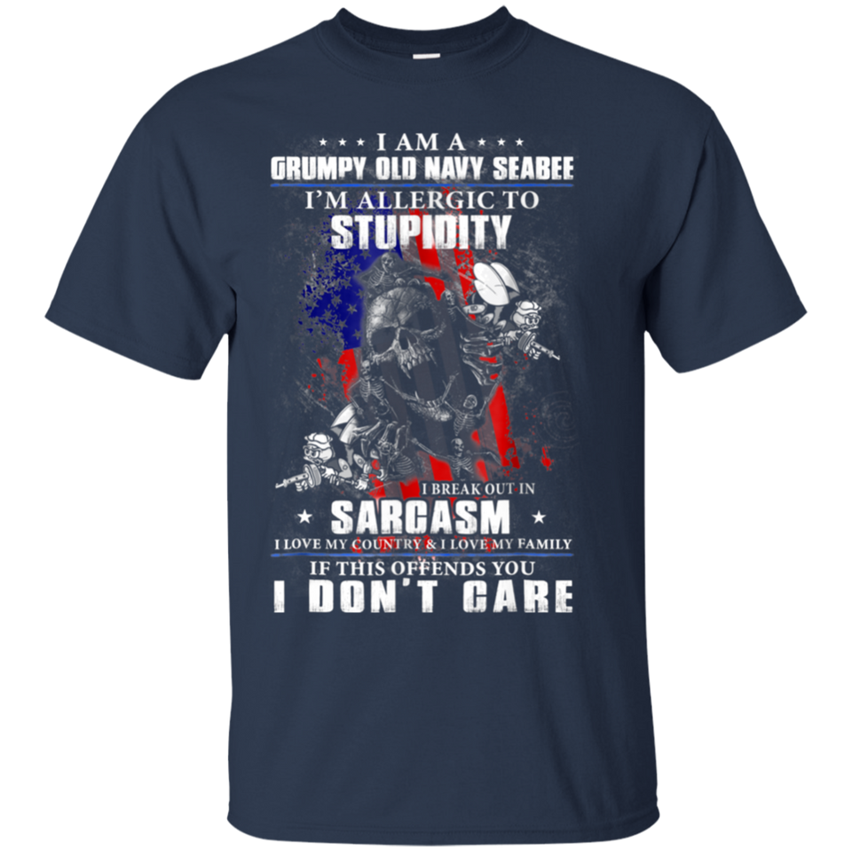 Navy Seabee T-shirt, I Am A Grumpy Old Navy Seabee