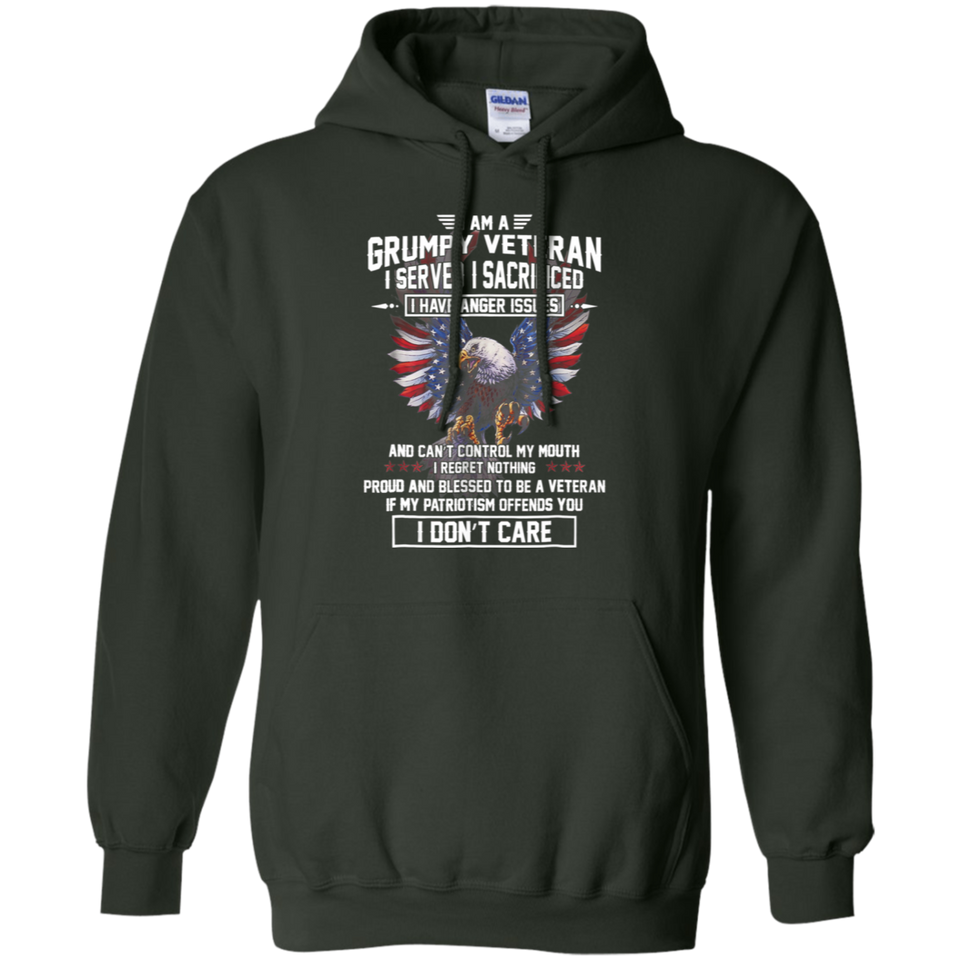 I Am a Grumpy Veteran T-Shirt I Served I Sacrificed