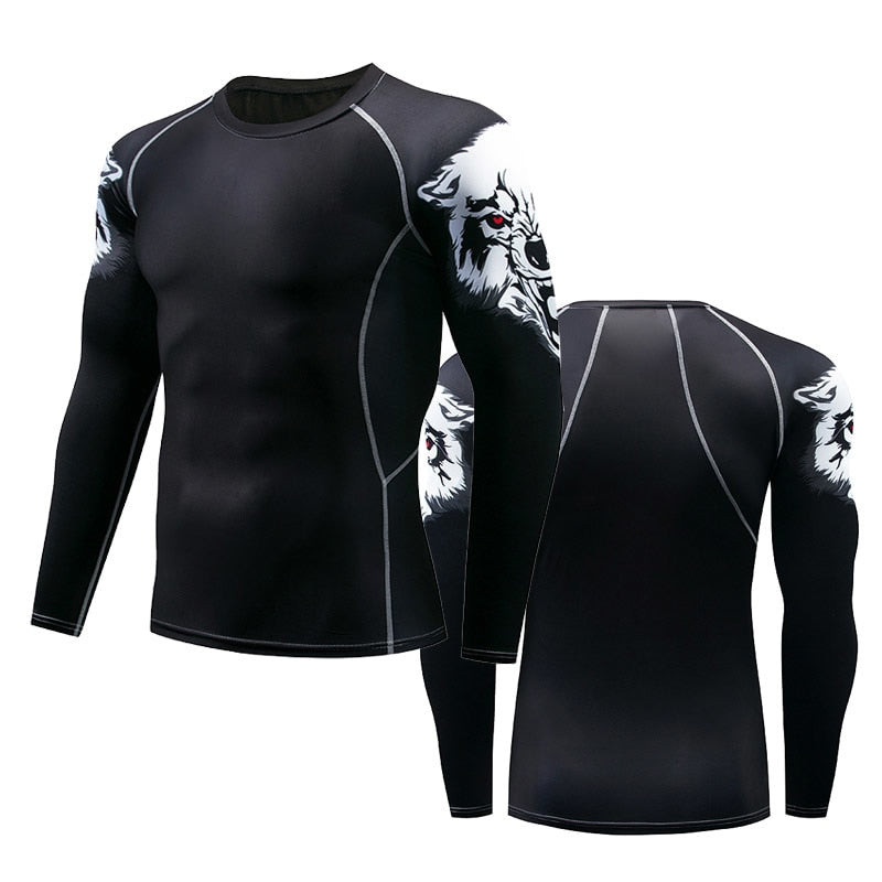 Wolf head Compression Shirt