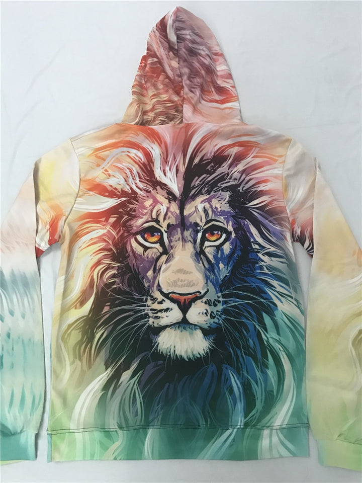 Ancient Lion 3D full over print hoodie L1