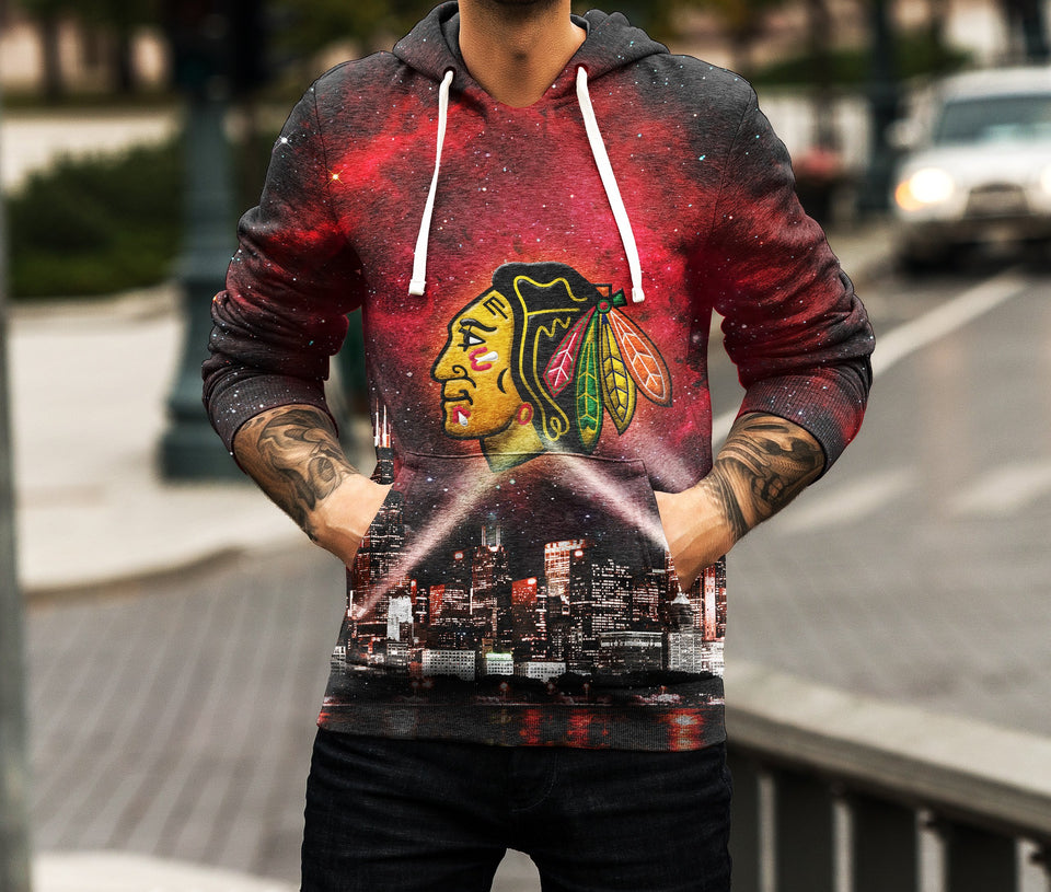 Skyline Chicago 3D full over print Hoodie, Sweater, TShirt RC-002