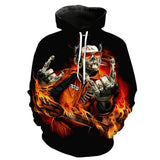 Rock Zombie 3D full over print Hoodie, Sweater, TShirt LK-156
