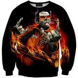 Rock Zombie 3D full over print Hoodie, Sweater, TShirt LK-156