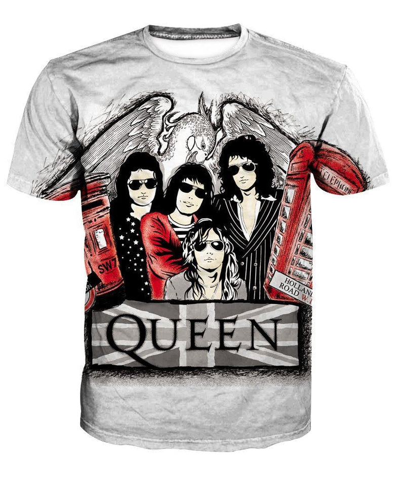 Queen Rock Band 3D full over print Hoodie, Sweater, TShirt LK-301
