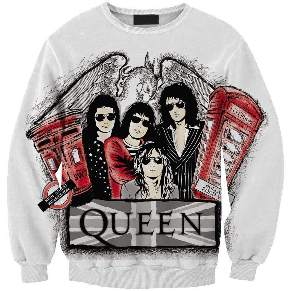 Queen Rock Band 3D full over print Hoodie, Sweater, TShirt LK-301