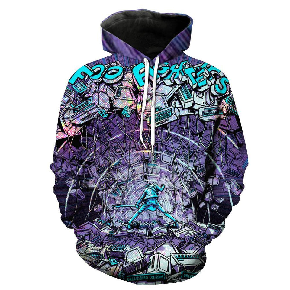 Foo Fighters 3D full over print Hoodie, Sweater, TShirt LK-311