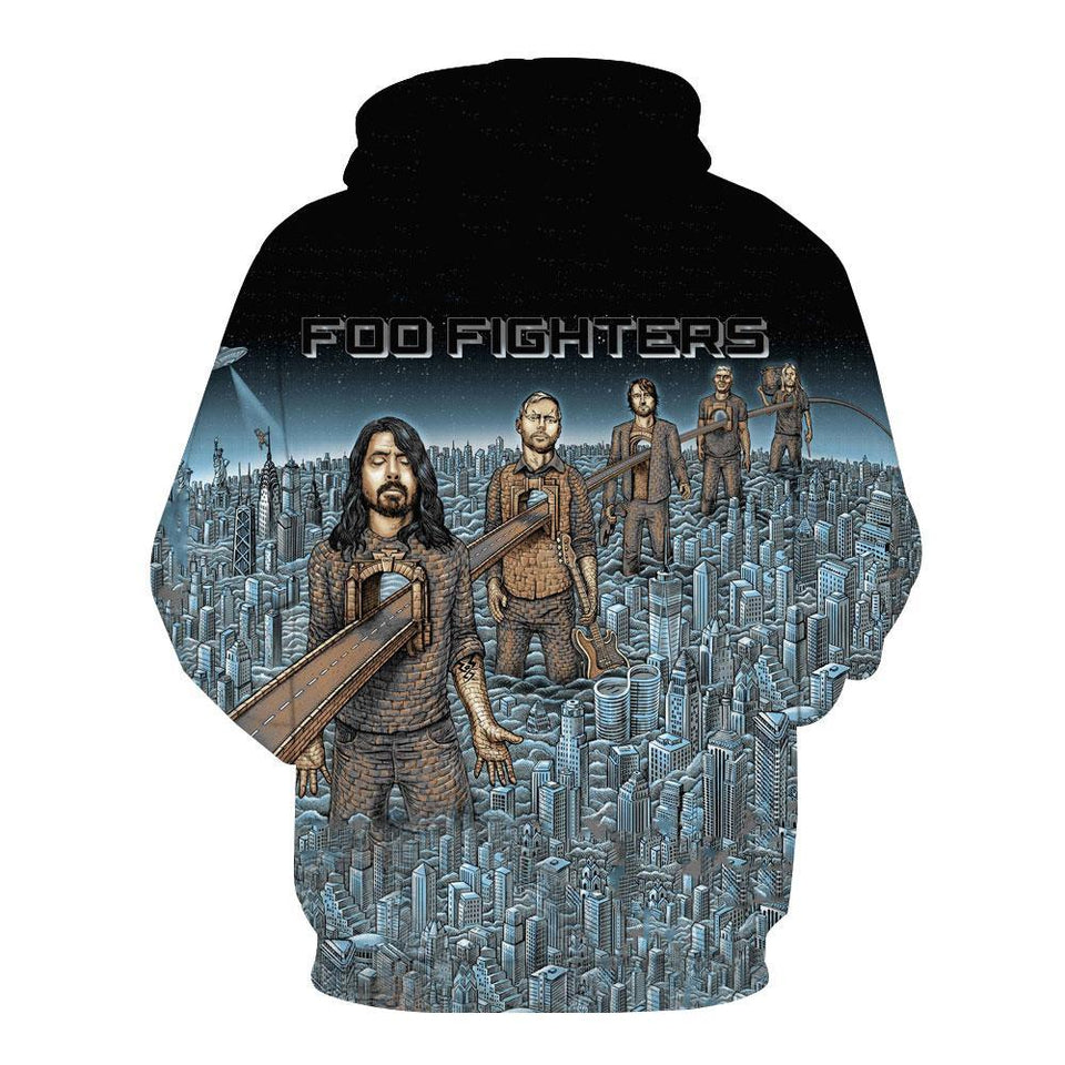 Foo Fighters 3D full over print Hoodie, Sweater, TShirt LK-319