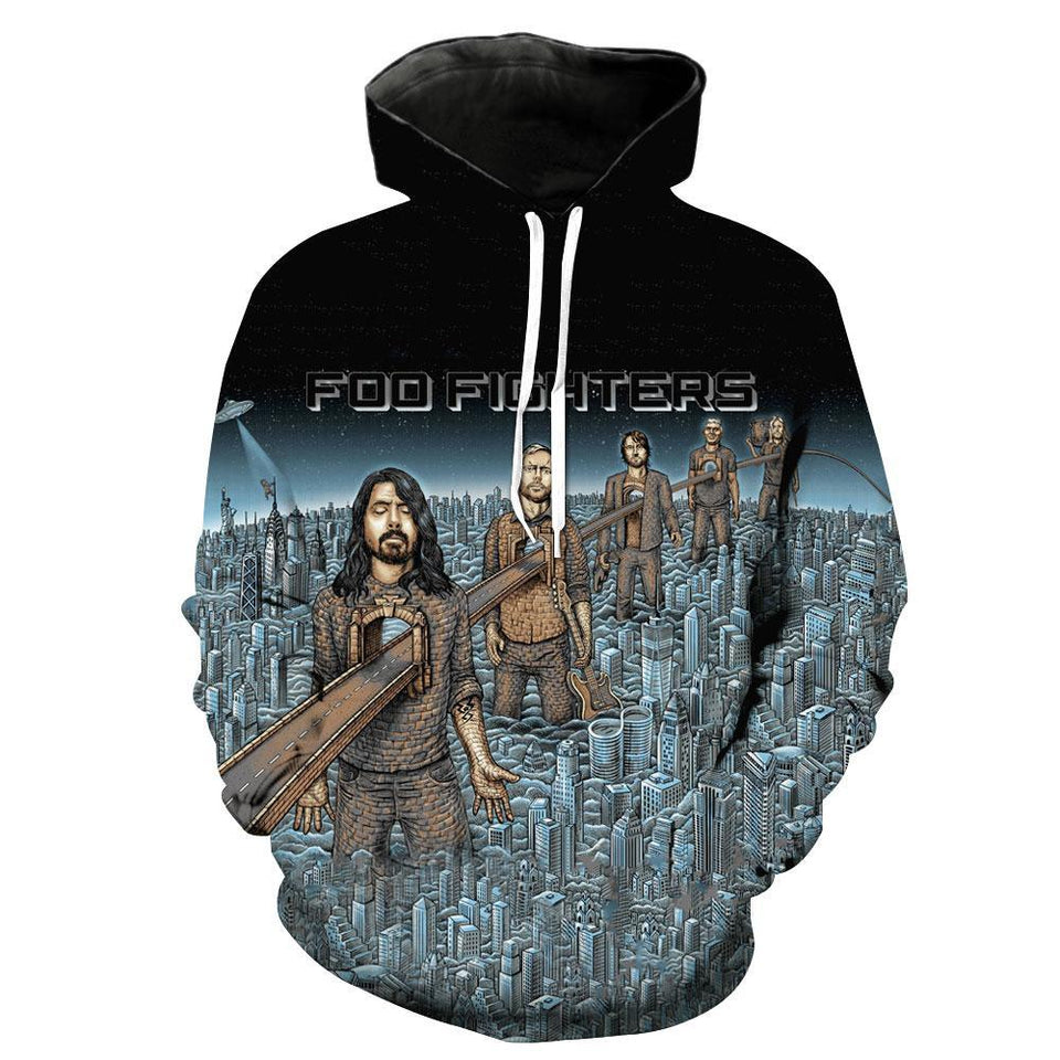 Foo Fighters 3D full over print Hoodie, Sweater, TShirt LK-319