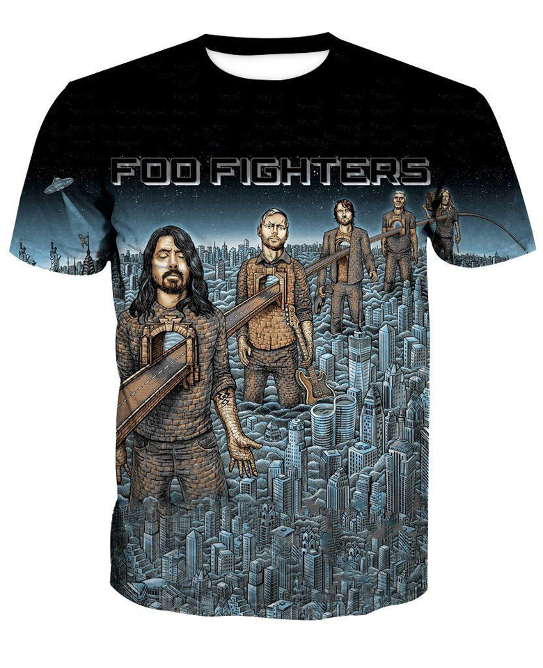 Foo Fighters 3D full over print Hoodie, Sweater, TShirt LK-319