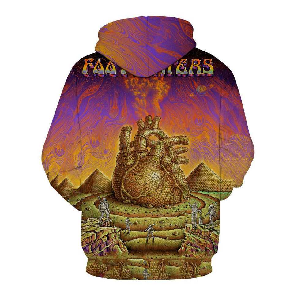Foo Fighters 3D full over print Hoodie, Sweater, TShirt LK-323