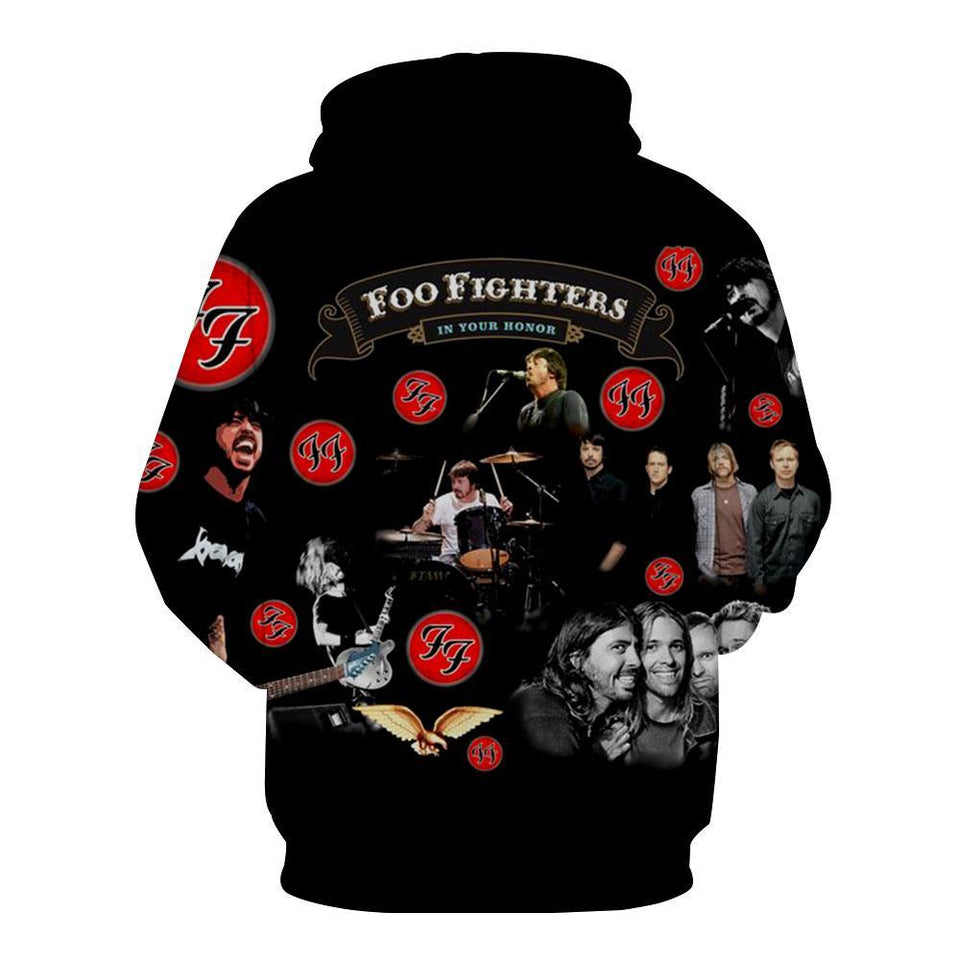 Foo Fighters 3D full over print Hoodie, Sweater, TShirt LK-324