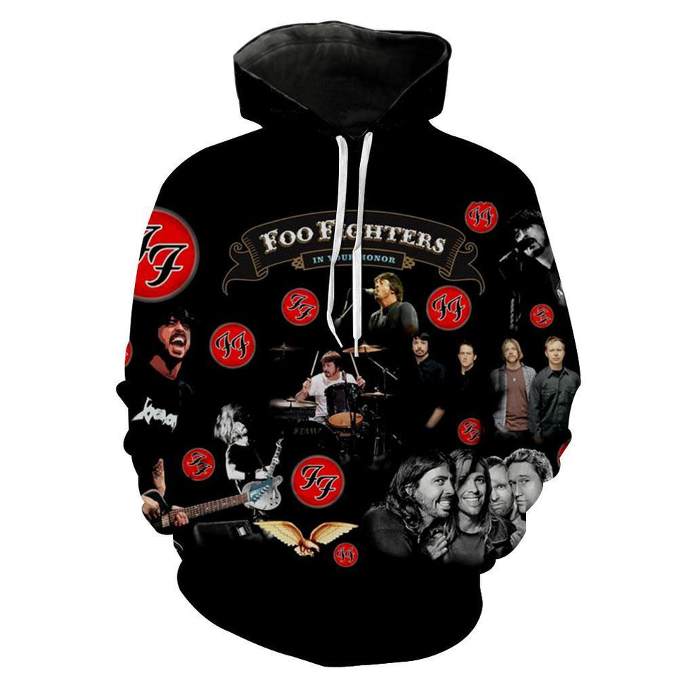 Foo Fighters 3D full over print Hoodie, Sweater, TShirt LK-324