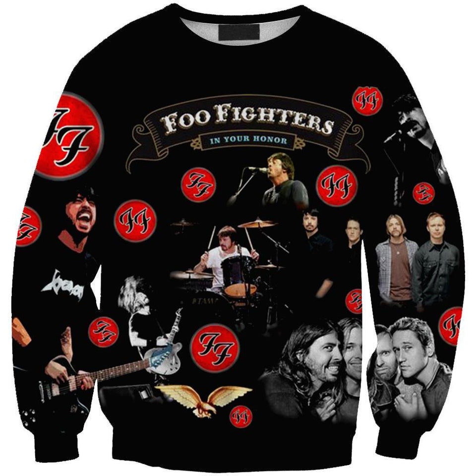 Foo Fighters 3D full over print Hoodie, Sweater, TShirt LK-324