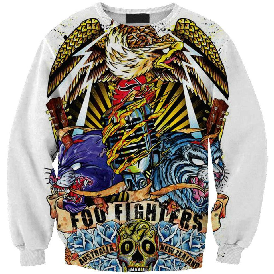 Foo Fighters 3D full over print Hoodie, Sweater, TShirt LK-333