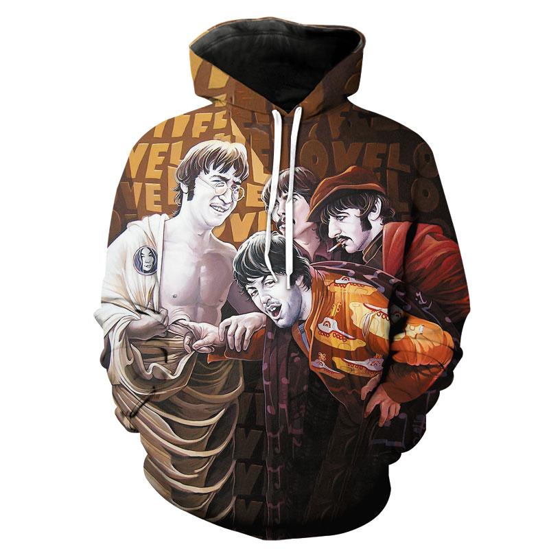 THE BEATLES 3D full over print Hoodie, Sweater, TShirt LK-407