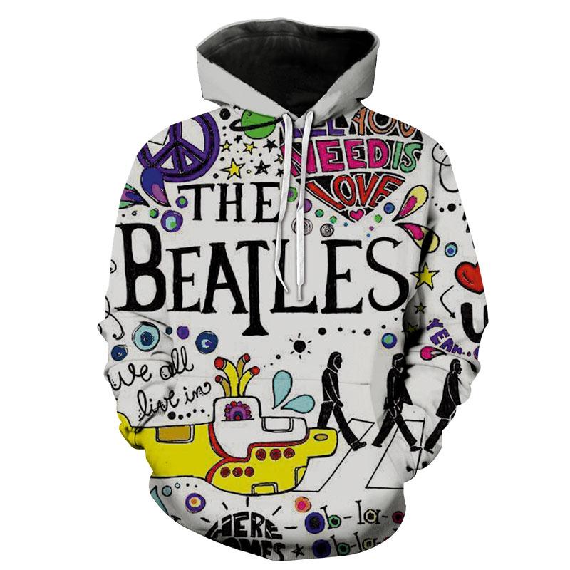 THE BEATLES 3D full over print Hoodie, Sweater, TShirt LK-419