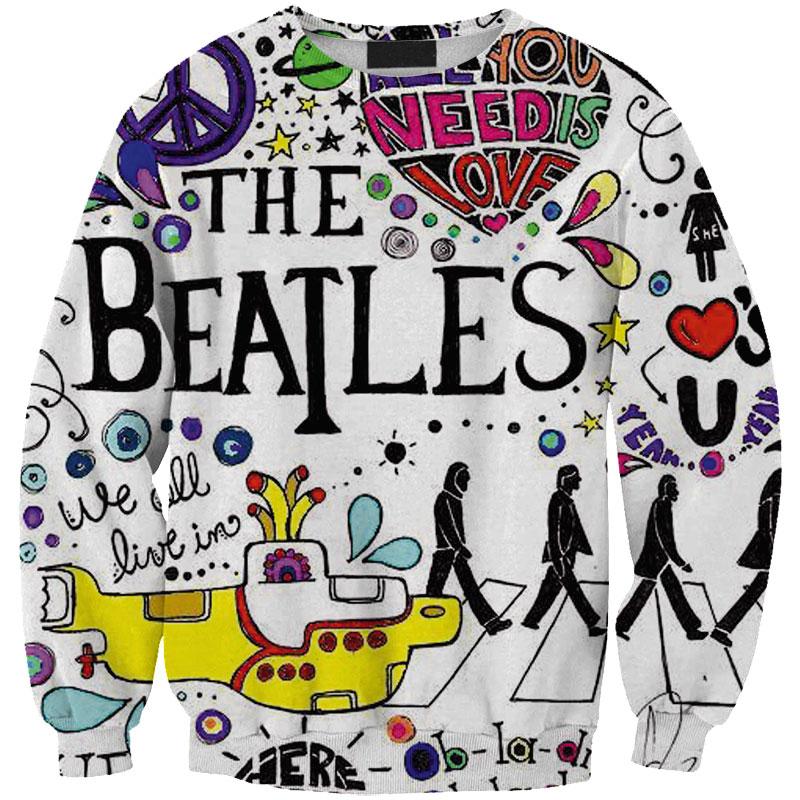THE BEATLES 3D full over print Hoodie, Sweater, TShirt LK-419
