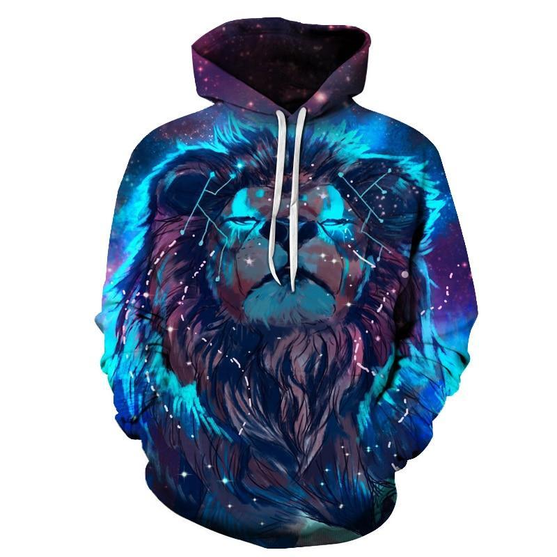 Lion Constellation 3D full over print hoodie LC1