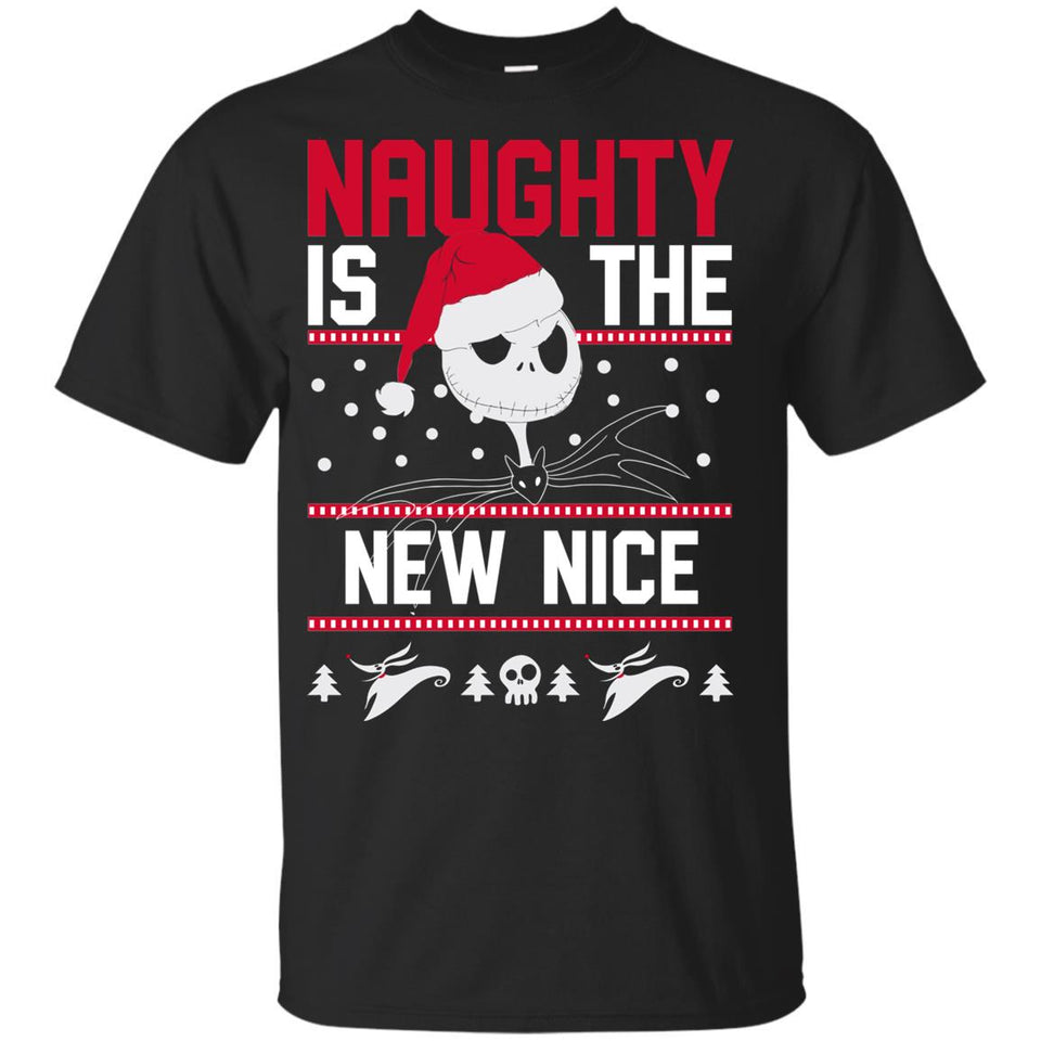 Naughty Is The New Nice Jack Skellington Merry Christmas  unisex t-shirt, Hoodie