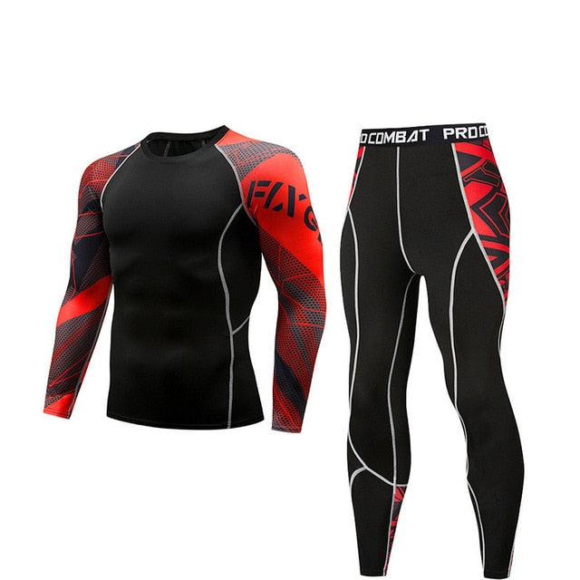 Newest Men Compression Running jogging Suits Clothes Set