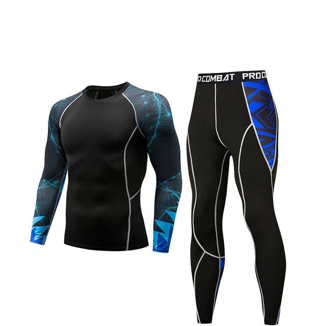 Newest Men Compression Running jogging Suits Clothes Set