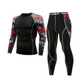 Newest Men Compression Running jogging Suits Clothes Set